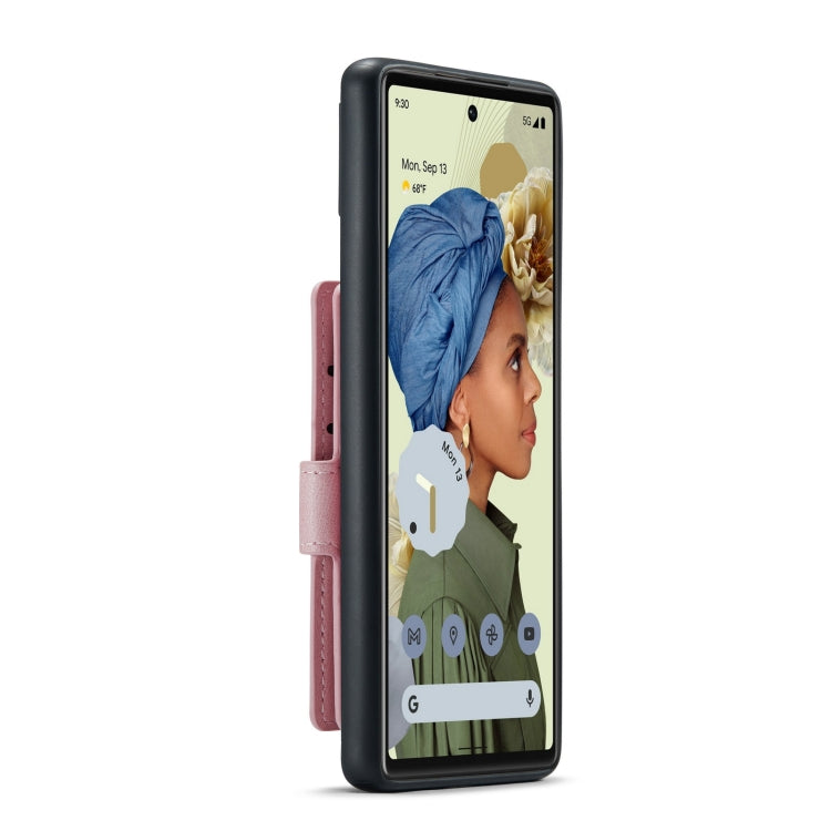 For Google Pixel 6 Pro JEEHOOD Retro Magnetic Detachable Phone Protective Case(Pink)