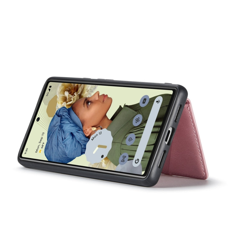 For Google Pixel 6 Pro JEEHOOD Retro Magnetic Detachable Phone Protective Case(Pink)