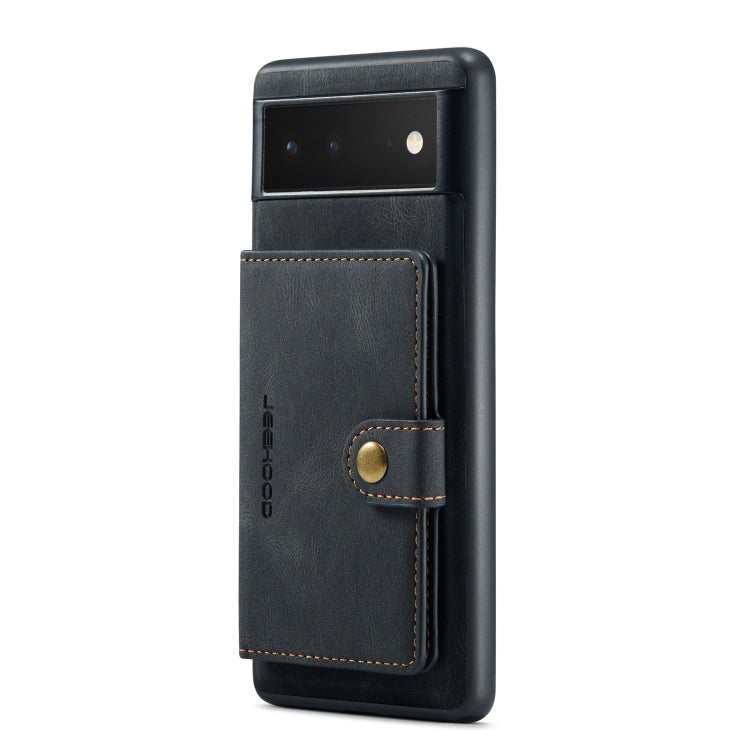 For Google Pixel 6 Pro JEEHOOD Retro Magnetic Detachable Phone Protective Case(Black)