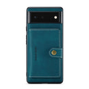 For Google Pixel 6 Pro JEEHOOD Retro Magnetic Detachable Phone Protective Case(Blue)