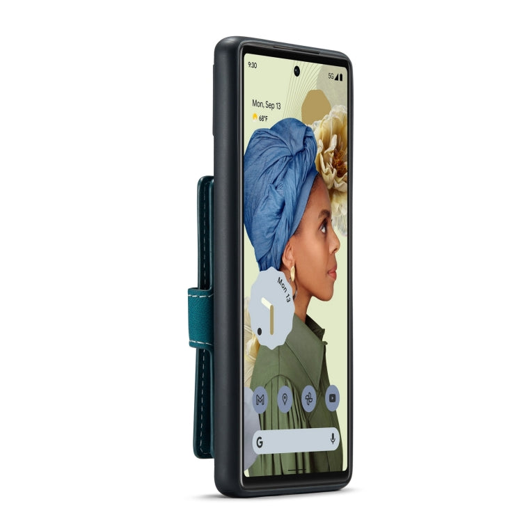 For Google Pixel 6 Pro JEEHOOD Retro Magnetic Detachable Phone Protective Case(Blue)