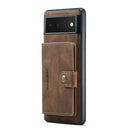 For Google Pixel 6 Pro JEEHOOD Retro Magnetic Detachable Phone Protective Case(Brown)