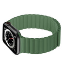 Silicone Magnetic Integrated Short Strap Watch Band For Apple Watch Series 7 41mm / 6&SE&5&4 40mm / 3&2&1 38mm(Green)