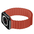 Silicone Magnetic Integrated Short Strap Watch Band For Apple Watch Series 7 45mm / 6&SE&5&4 44mm / 3&2&1 42mm(Red)