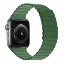 Silicone Magnetic Integrated Short Strap Watch Band For Apple Watch Series 7 45mm / 6&SE&5&4 44mm / 3&2&1 42mm(Green)