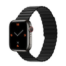 Silicone Magnetic Integrated Long Strap Watch Band For Apple Watch Series 7 41mm / 6&SE&5&4 40mm / 3&2&1 38mm (Natural Black)