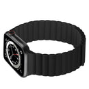 Silicone Magnetic Integrated Long Strap Watch Band For Apple Watch Series 7 41mm / 6&SE&5&4 40mm / 3&2&1 38mm (Natural Black)