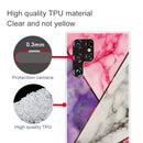 For Samaung Galaxy S22 Ultra 5G Abstract Marble Pattern TPU Phone Protective Case(Color)
