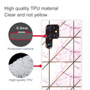 For Samaung Galaxy S22 Ultra 5G Abstract Marble Pattern TPU Phone Protective Case(Pink)