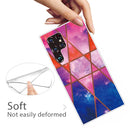 For Samaung Galaxy S22 Ultra 5G Abstract Marble Pattern TPU Phone Protective Case(Starry sky)