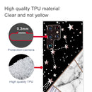 For Samaung Galaxy S22 Ultra 5G Abstract Marble Pattern TPU Phone Protective Case(Black)