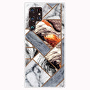 For Samaung Galaxy S22 Ultra 5G Abstract Marble Pattern TPU Phone Protective Case(Color Gray)