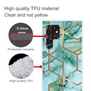 For Samaung Galaxy S22 Ultra 5G Abstract Marble Pattern TPU Phone Protective Case(Green)
