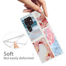 For Samaung Galaxy S22 Ultra 5G Abstract Marble Pattern TPU Phone Protective Case(Graffiti Color)