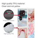 For Samaung Galaxy S22 Ultra 5G Abstract Marble Pattern TPU Phone Protective Case(Graffiti Color)