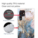 For Samaung Galaxy S22 Ultra 5G Abstract Marble Pattern TPU Phone Protective Case(Gold)