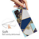 For Samaung Galaxy S22 Ultra 5G Abstract Marble Pattern TPU Phone Protective Case(Leaves)