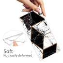 For Samaung Galaxy S22 Ultra 5G Abstract Marble Pattern TPU Phone Protective Case(Black and White)