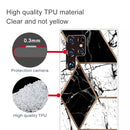 For Samaung Galaxy S22 Ultra 5G Abstract Marble Pattern TPU Phone Protective Case(Black and White)