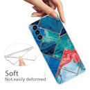 For Samsung Galaxy A13 5G Abstract Marble Pattern TPU Phone Protective Case(Blue)