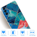 For Samsung Galaxy A13 5G Abstract Marble Pattern TPU Phone Protective Case(Blue)