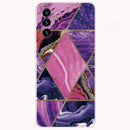 For Samsung Galaxy A13 5G Abstract Marble Pattern TPU Phone Protective Case(Dark Purple)