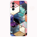 For Samsung Galaxy A13 5G Abstract Marble Pattern TPU Phone Protective Case(Honeycomb Color)