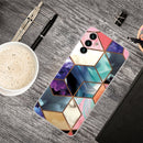 For Samsung Galaxy A13 5G Abstract Marble Pattern TPU Phone Protective Case(Honeycomb Color)