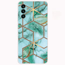 For Samsung Galaxy A13 5G Abstract Marble Pattern TPU Phone Protective Case(Green)