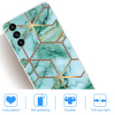 For Samsung Galaxy A13 5G Abstract Marble Pattern TPU Phone Protective Case(Green)