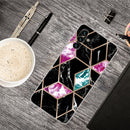 For Samsung Galaxy A13 5G Abstract Marble Pattern TPU Phone Protective Case(Purple Black)