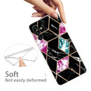 For Samsung Galaxy A13 5G Abstract Marble Pattern TPU Phone Protective Case(Purple Black)