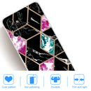 For Samsung Galaxy A13 5G Abstract Marble Pattern TPU Phone Protective Case(Purple Black)