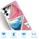 For Samsung Galaxy A13 5G Abstract Marble Pattern TPU Phone Protective Case(Blue Red Triangle)