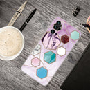 For Samsung Galaxy A13 5G Abstract Marble Pattern TPU Phone Protective Case(Color Hexagon)