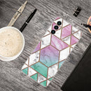 For Samsung Galaxy A13 5G Abstract Marble Pattern TPU Phone Protective Case(Green Purple)
