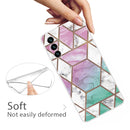 For Samsung Galaxy A13 5G Abstract Marble Pattern TPU Phone Protective Case(Green Purple)