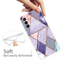 For Samsung Galaxy A13 5G Abstract Marble Pattern TPU Phone Protective Case(Glitter Purple)