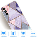 For Samsung Galaxy A13 5G Abstract Marble Pattern TPU Phone Protective Case(Glitter Purple)