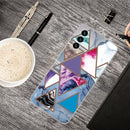 For Samsung Galaxy A13 5G Abstract Marble Pattern TPU Phone Protective Case(Colored Triangles)