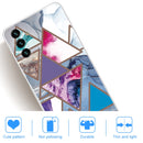 For Samsung Galaxy A13 5G Abstract Marble Pattern TPU Phone Protective Case(Colored Triangles)