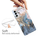 For Samsung Galaxy A13 5G Abstract Marble Pattern TPU Phone Protective Case(Gold)