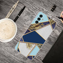 For Samsung Galaxy A13 5G Abstract Marble Pattern TPU Phone Protective Case(Leaves)