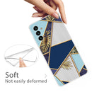 For Samsung Galaxy A13 5G Abstract Marble Pattern TPU Phone Protective Case(Leaves)