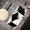 For Samsung Galaxy A13 5G Abstract Marble Pattern TPU Phone Protective Case(Black and White)