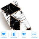 For Samsung Galaxy A13 5G Abstract Marble Pattern TPU Phone Protective Case(Black and White)