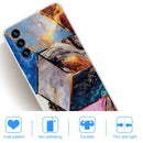 For Samsung Galaxy A13 5G Abstract Marble Pattern TPU Phone Protective Case(Water Color)
