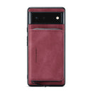 For Google Pixel 6 JEEHOOD Magnetic Zipper Horizontal Flip Phone Leather Case(Red)