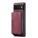 For Google Pixel 6 JEEHOOD Magnetic Zipper Horizontal Flip Phone Leather Case(Red)
