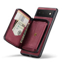 For Google Pixel 6 JEEHOOD Magnetic Zipper Horizontal Flip Phone Leather Case(Red)